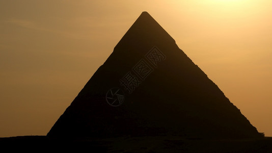 埃及吉萨日落时金字塔大历史伟的埃及学图片