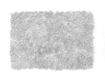 白色背景上孤立的毛地毯3d插图目的毛毡装饰风格图片