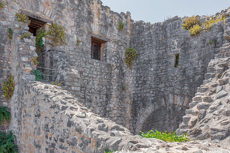 外部的建筑学希腊科孚卡西奥皮堡垒墙图片