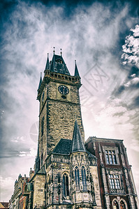 镇布拉格美丽的中上世纪建筑结构地标普拉哈图片
