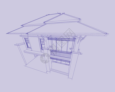 线条形象的建筑3D摘要结构图解天梯几何图片