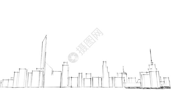 插图镇绘画3D摘要结构图解天梯几何图片