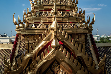 寺庙首都目的地泰国曼谷2019年月23日至9通过曼谷著名的旅游景点LohaPrasat金属宫的LohaPrasart金属宫罗哈P图片