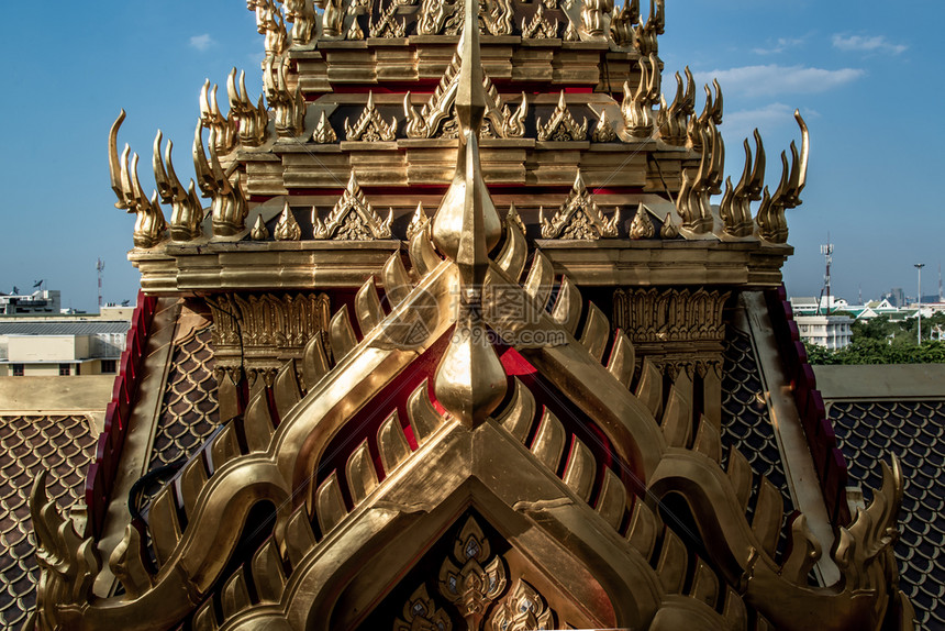 寺庙首都目的地泰国曼谷2019年月23日至9通过曼谷著名的旅游景点LohaPrasat金属宫的LohaPrasart金属宫罗哈P图片