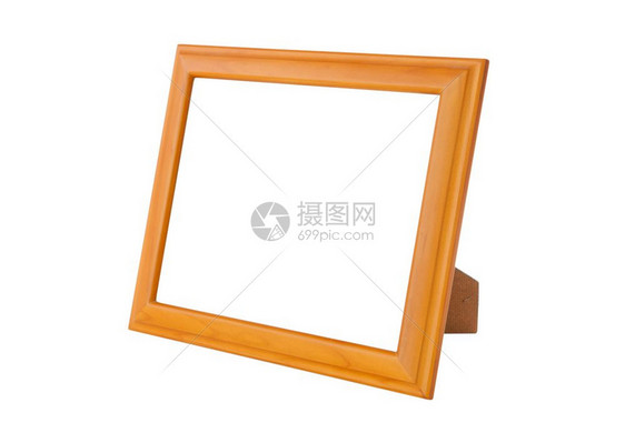 房间乡村白色背景上孤立的相片框木制图片