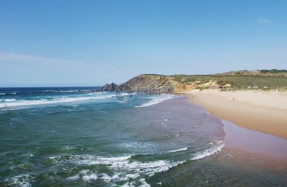 靠近葡萄牙阿尔加韦梅雷拉海滩的大西洋岸景观假期自然图片