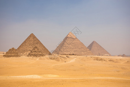 废墟旅行卡夫拉埃及吉萨的蓝色天空金字塔图片