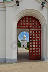 户外建筑学部的普洛特斯克白俄罗里姆林市东正教修道院堂圆顶图片
