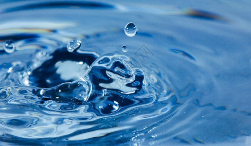圆圈雨滴海浪水子蓝色喷出面图片