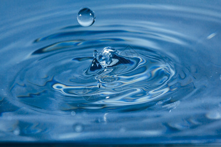纯度运动环境水滴子蓝色喷出面图片