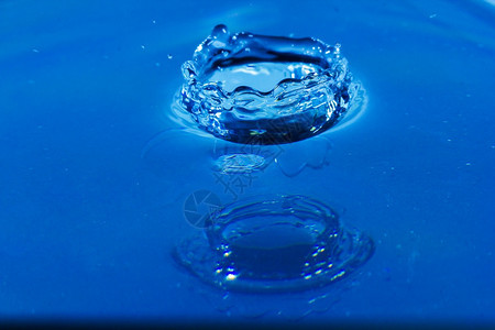 液体环境蓝色的水滴子色喷出面图片