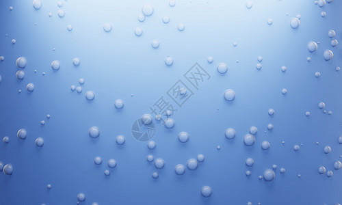 新鲜的窗户蓝玻璃底色面的流水滴泡在中的抽象和自然概念3D插图空气图片