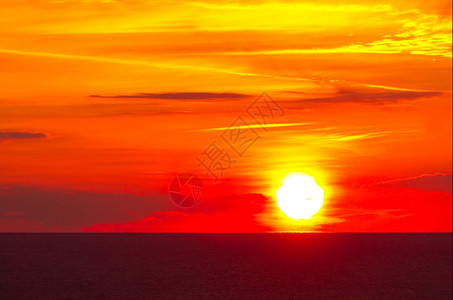 太阳海岸景观黑上美丽的日出图片