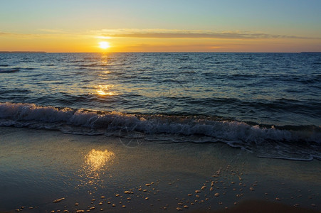 黎明全景波罗的海沿岸日出上落波罗海沿岸日出景图片
