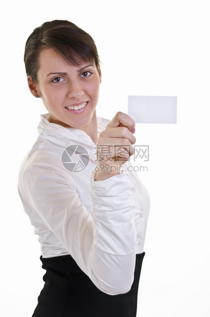 身着白衬衫高钥匙专注于卡片的女商人身穿白衬衫高键专注于卡片的女商人给予信用职业图片