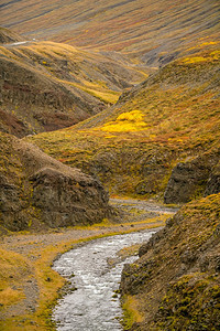 冰岛美丽的风景冰岛自然观著名的旅游景点和水流动的客图片