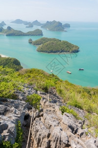 蓝色的Angthong海洋公园泰国苏拉塔尼市KohSamui夏天岛图片