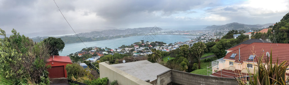 目的地旅行天新西兰维多利亚山MtVictoria的全景空中观测图片