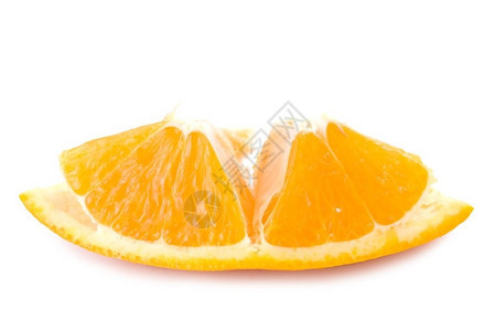 生的白色背景新鲜橙子水果片目的新鲜图片
