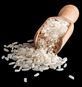一顿饭厨房黑背景的白米在独家前视线上的白米在独家前视线上的白米木头图片