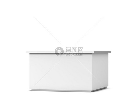 站立便携的柜台白色背景上孤立的反对模型3d插图图片