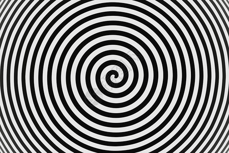 迷幻的圆形Hypnos圆黑白背景的三维翻转3D催眠图片