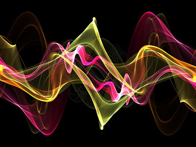 创造力爆炸抽象的多彩扭曲波浪插图图片