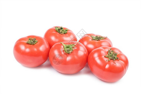 白背景孤立的红新鲜番茄素食主义者新鲜的目图片