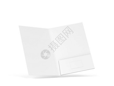 空白文件夹带有商业名卡模型3d插图孤立于白色背景门户14品牌推广白色的图片