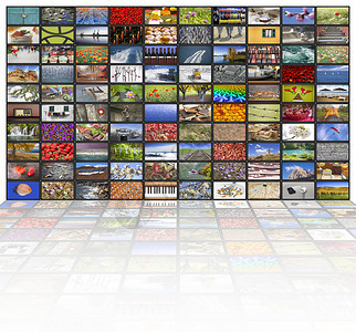 播送电视平坦的大型多媒体视频和图像墙图片
