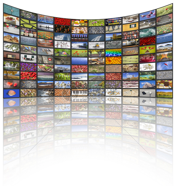 电视广播大型多媒体视频和图像墙相片图片