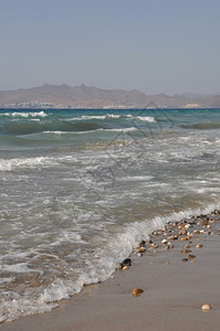 火鸡海浪位于希腊土耳其高斯的美丽海滩背景户外图片