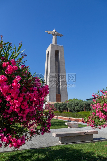 地标雕塑里斯本的一座巨大基督雕像天主教的现代纪念碑旅游图片