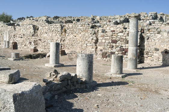 地中海希腊圣托里尼岛古老的Thera传统的细节图片