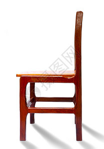 一张椅子木板老旧风格孤立的白色背景优质简单美丽图片