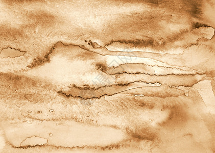 抽象的有色定调子纸质纹理上的抽象水颜色可用作SepiatonedRetro风格的背景图片