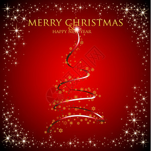 祝你好运快乐的夹子庆典圣诞树设计图片