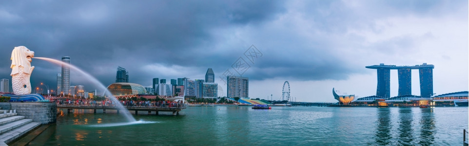 新加坡沙滩的码头海湾图片