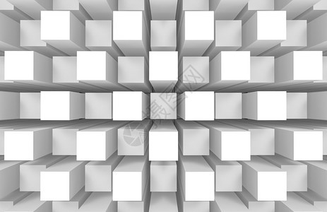 未来派建筑学堵塞3d使现代抽象随机方形立体盒条壁墙设计背景图片