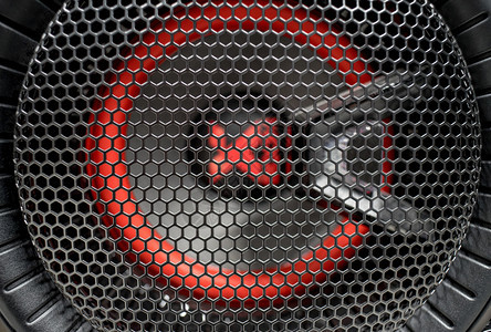 技术体积网格带圆纹理的深色Loudpeaker电网纹理图片