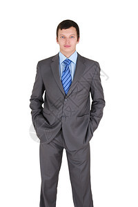专业的英俊青年商人穿着临时服装的肖像男人愉快图片