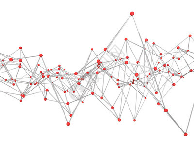 未来派摘要连接网络3d插图孤立于白背景上全球的矩阵图片