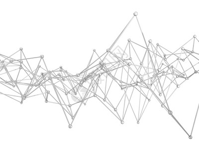 数字的摘要连接网络3d插图孤立于白背景上宇宙互联网图片