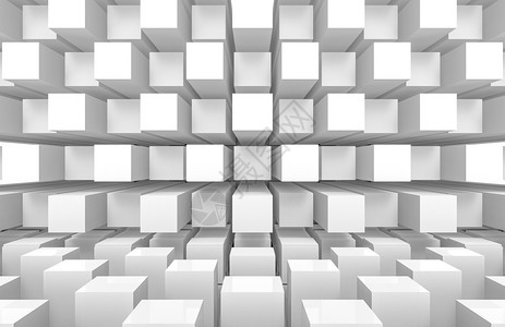 灰色的干净3d使现代未来白色广场圆方块堆叠墙壁和楼面设计艺术背景立方体图片