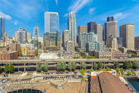 状态天际线美利坚合众国西雅图市下城中心天线风景地点图片
