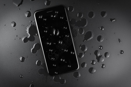 防水的最高视角上蜂手机水滴防电话概念智能手机修理图片