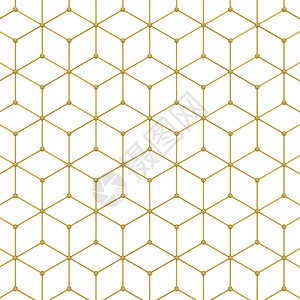 球六边形结构体白色背景上孤立的抽象六边图案3d插图片