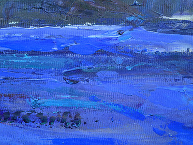 一笔装饰深蓝色彩笔刷中风抽象艺术背景油背景图片