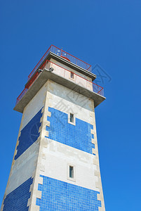 海冷静的葡萄牙Cascais的灯塔建筑旅游图片