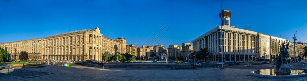目的地街道柱子乌克兰基辅0712MaidanNazalezhnosti或乌克兰基辅的独立广场在阳光明媚的夏日早晨乌克兰基辅的图片